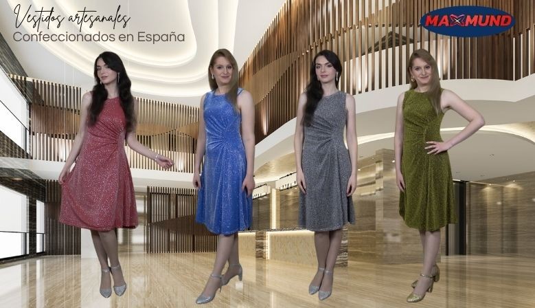 Vestidos de fiesta punto brillante MAXMUND